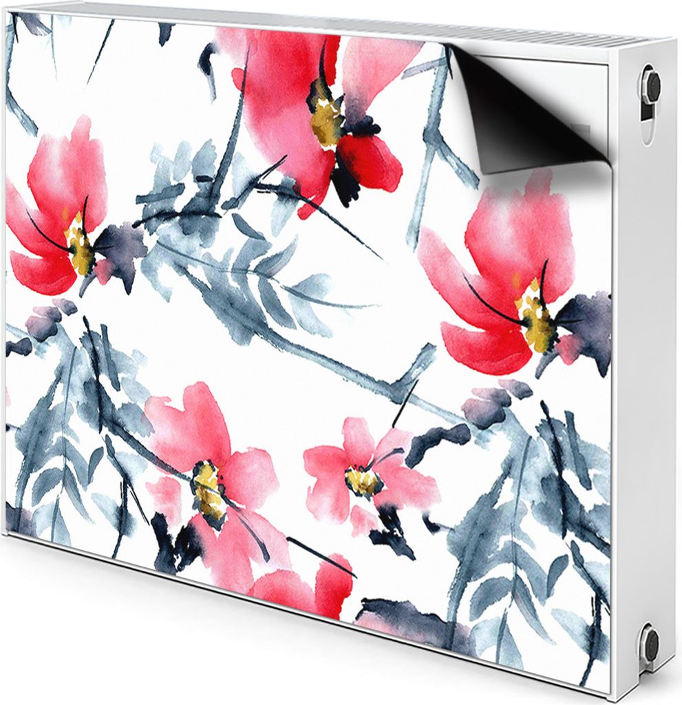 Magnet Heizkörper Heizkörper-Abdeckung Heizkörperabdeckung 90x60 cm - Muster, Blumen