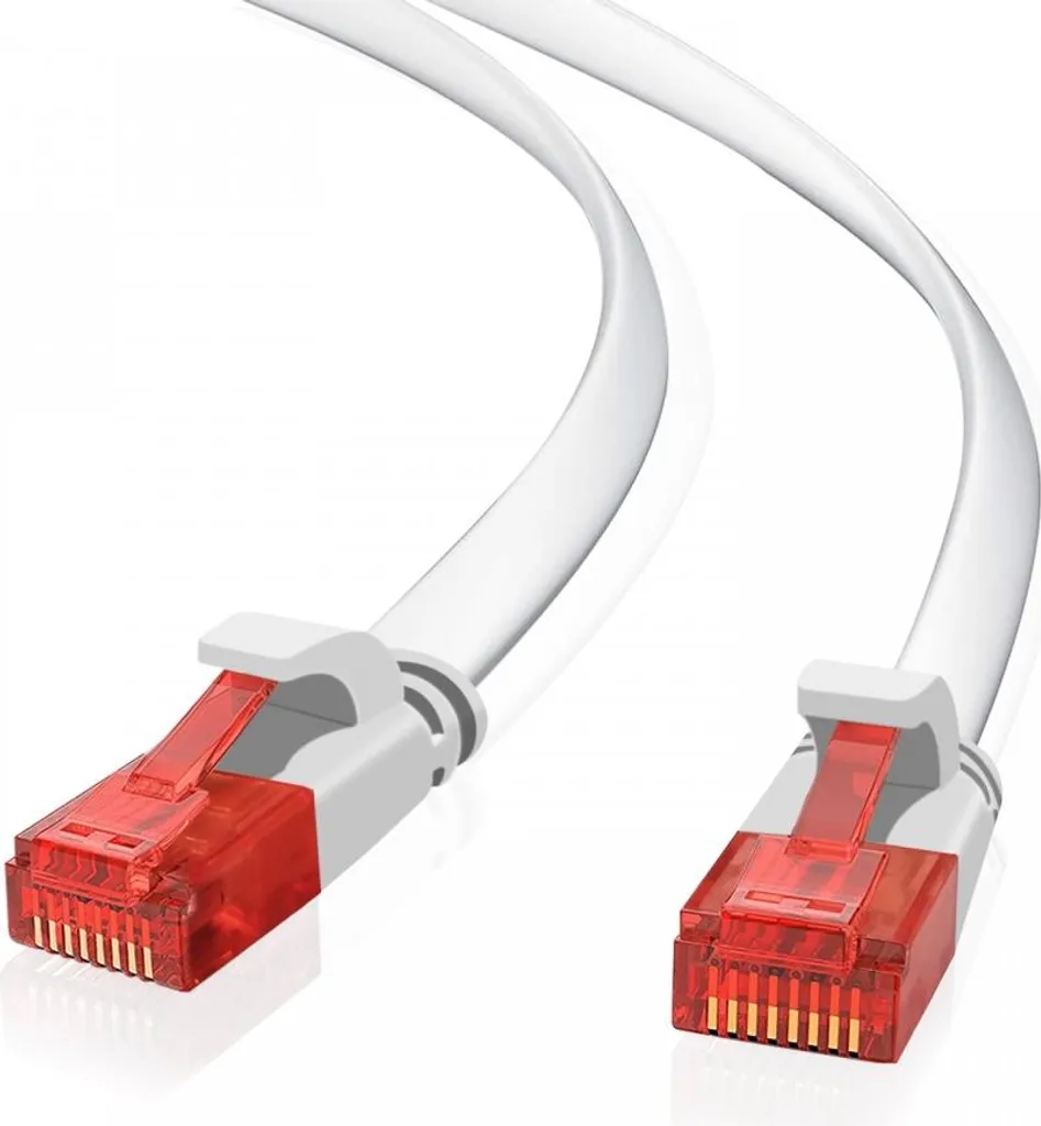 Helos 263022 Cavo Patch LAN Cat 6 Bianco 7.5m Slim per Professionisti