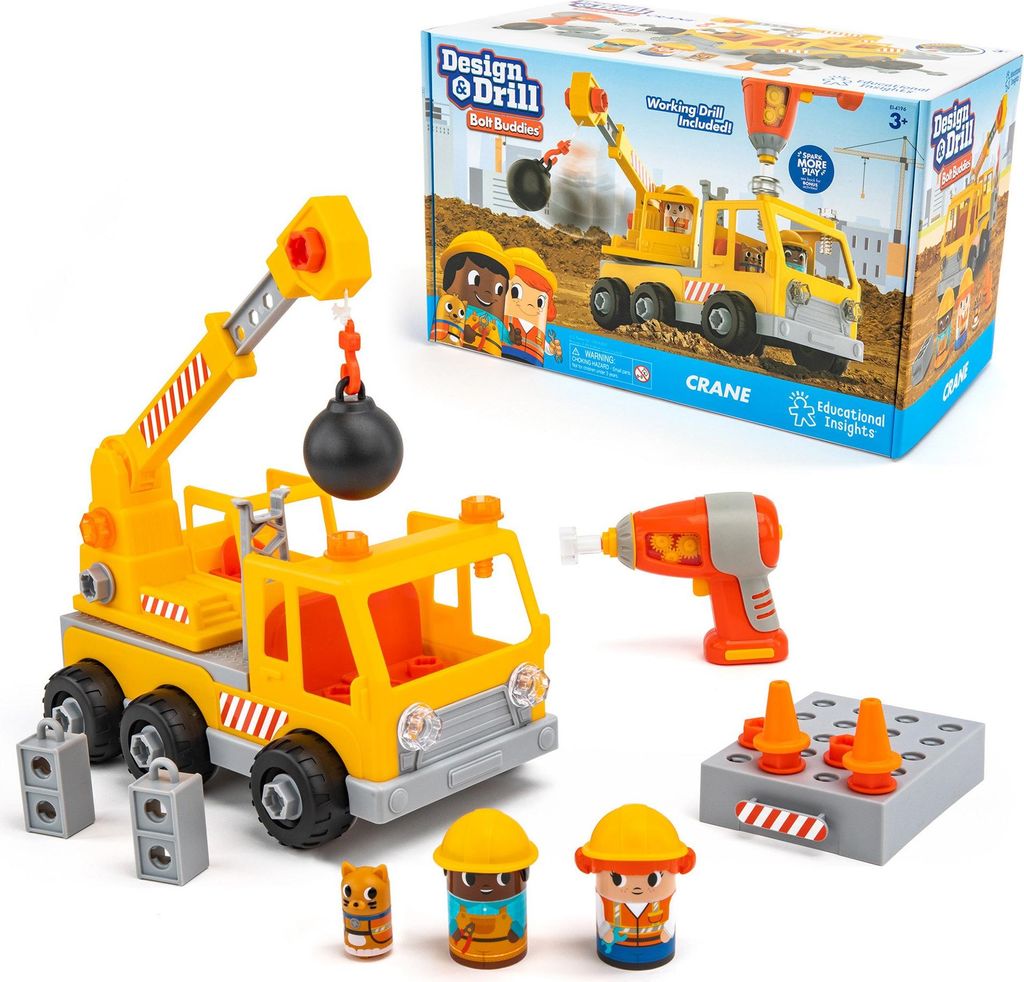 Learning Resources Kran Spielzeug - Design & Drill Bolt Buddies Bauset