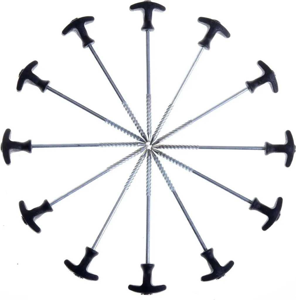 Piquets de fixation pour auvent et tente Light T-Pegs 30 cm en acier dur
