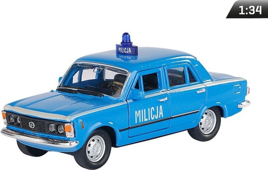 Model 1:34, PRL FIAT 125p MILICJA, modrý (A884F125MIN) Obrázek produktu 