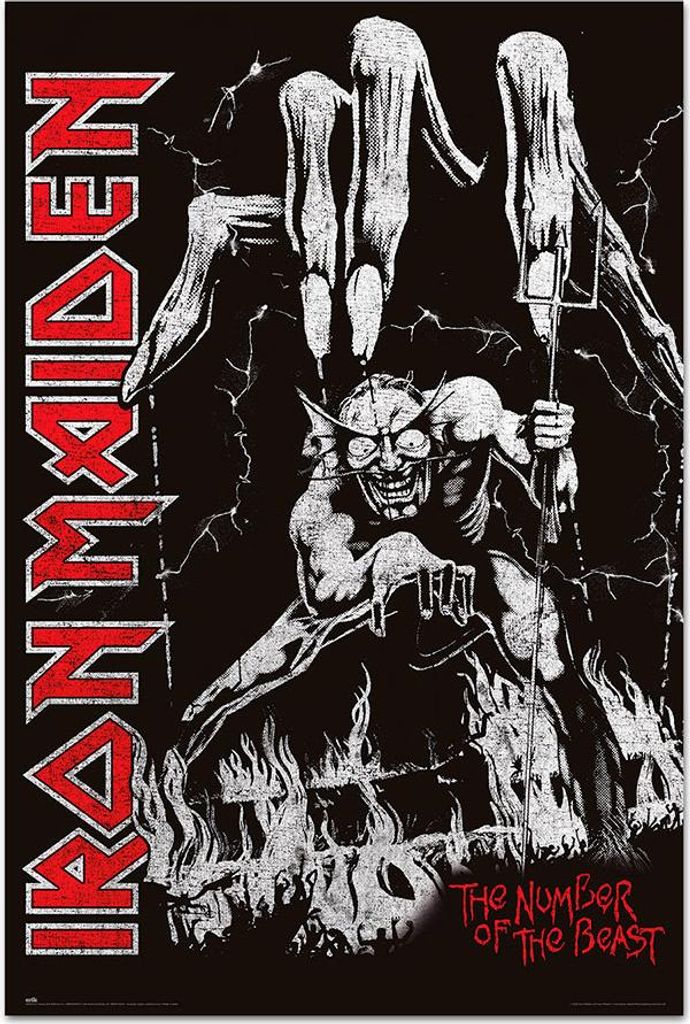 Poster iron maiden number of the beast