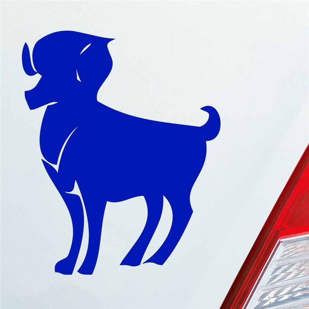 Auto Aufkleber Sternzeichen Widder PKW Car KFZ Roller 8x10 cm Dunkelblau Sticker Heckscheibenaufkleber