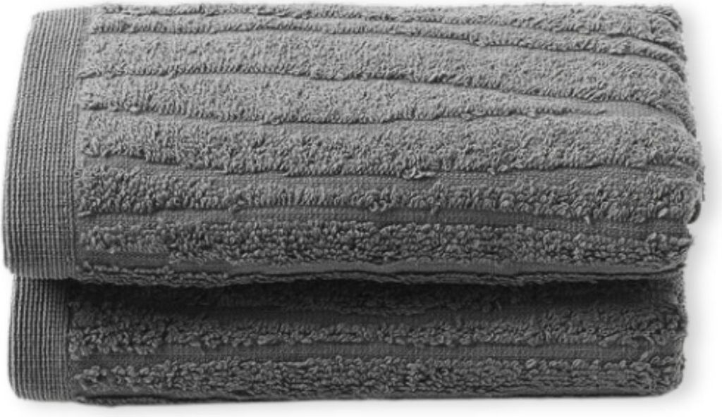 Westwing Audrina grau Baumwolle 550gsm Handtuch Set 2 Stück 30x50