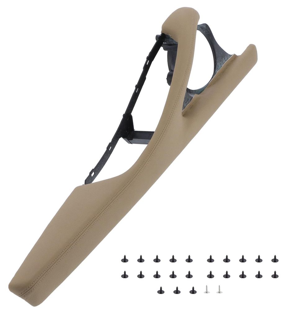 ABS-Kunstleder, passend für 5er-Serie F10/F11/F18 2010–2017 LHDBeige Autotürgriffrahmenbaugruppe Innenknopfschalterverkleidung