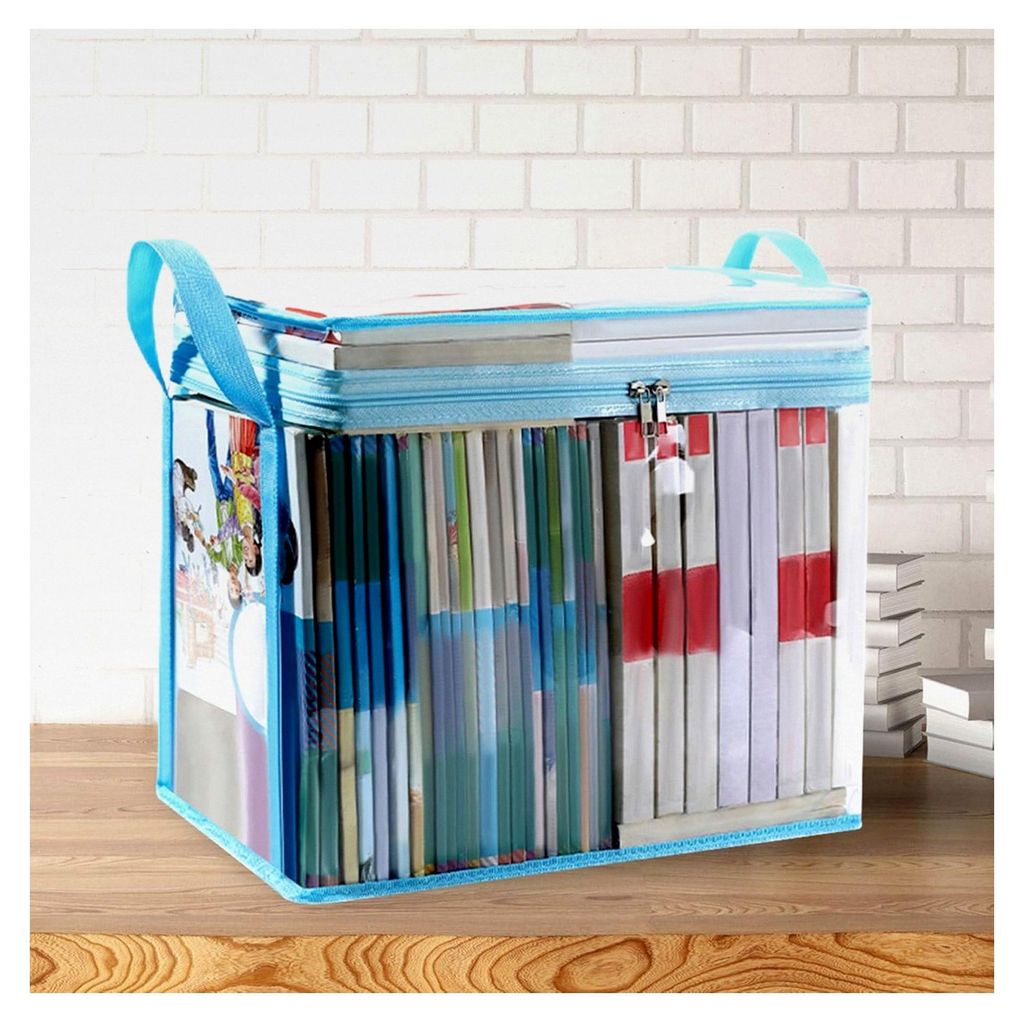 Organizer Tasche für Kleidung, Aufbewahrungstasche mit Reißverschluss, kompakte transparente Aufbewahrungstaschen mit Griffen für Bücher, Kleid...