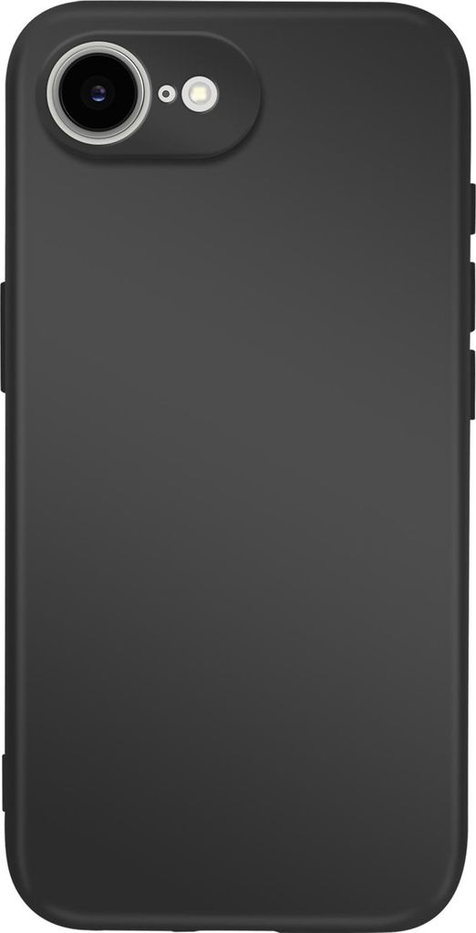 Avizar, Soft-Touch Hülle iPhone 16e Silikon Serie Fast Cover, Schwarz