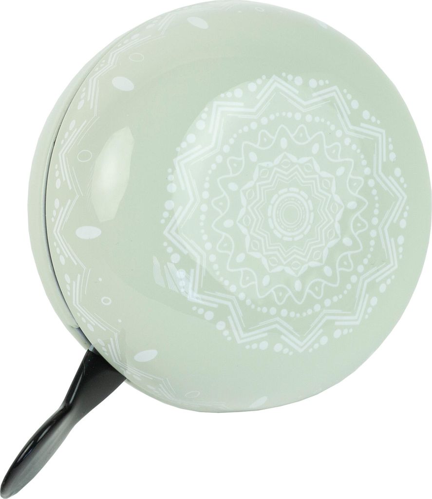 WIDEK 2-Klang Fahrradklingel Mandala Frost Grey, XXL Ø 80mm, Ding Dong - laut und kräftig