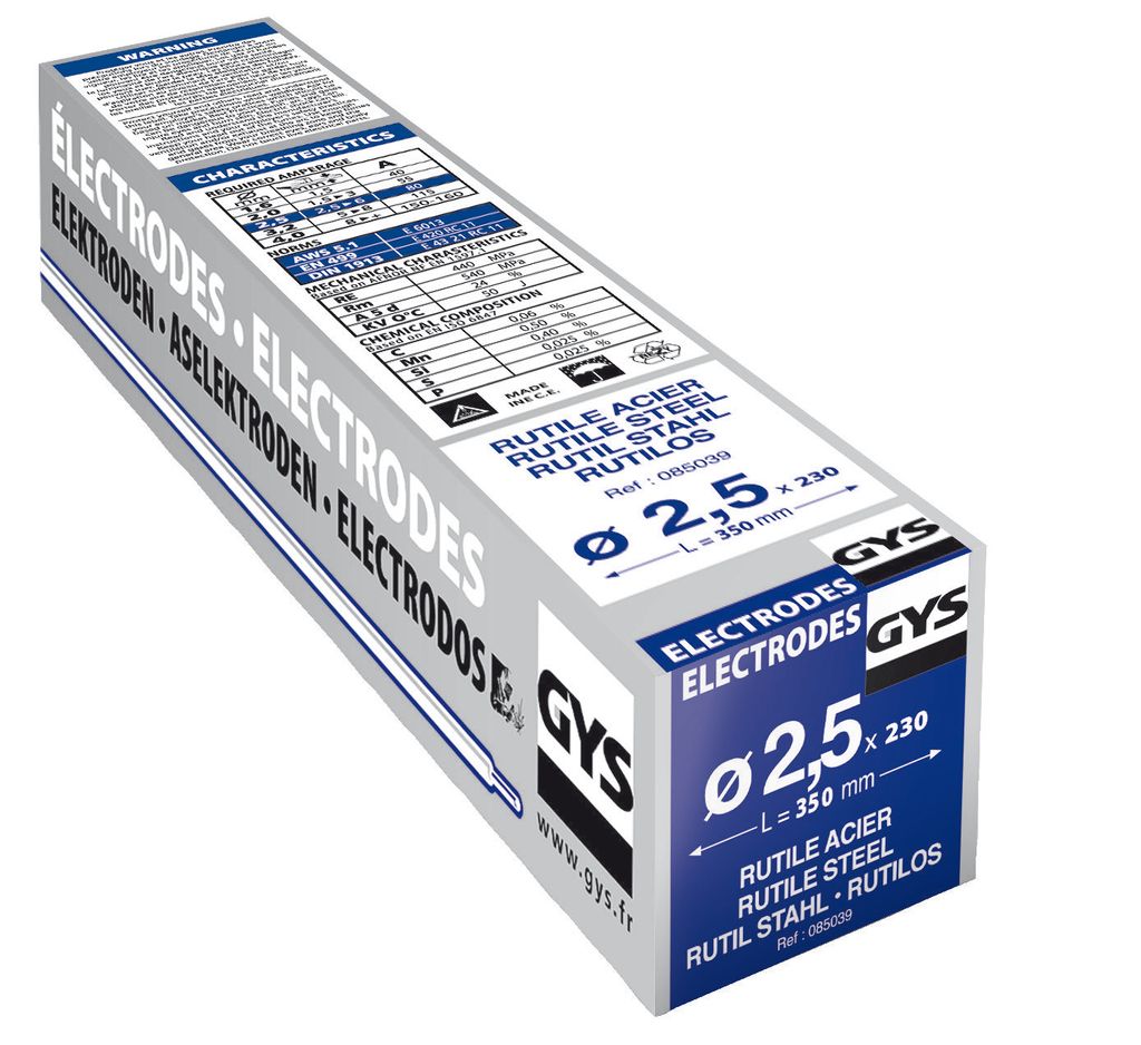 GYS Elektroden Stahl O2,5mm (x230) Produktbild 