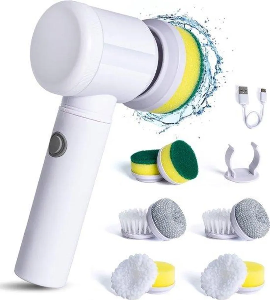 Brosse de nettoyage électrique rechargeable IPX4 avec embouts variés