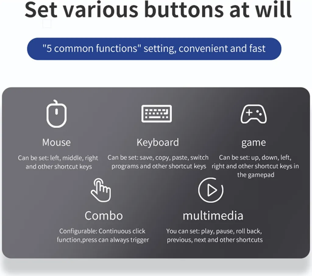 Clavier programmable 3 modes avec 6 touches mécaniques et Bluetooth - 4