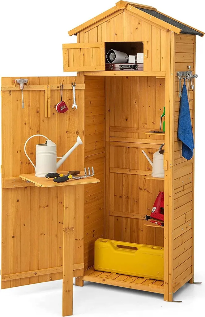 Armoire de jardin pour terrasse et cour avec poste de rempotage
