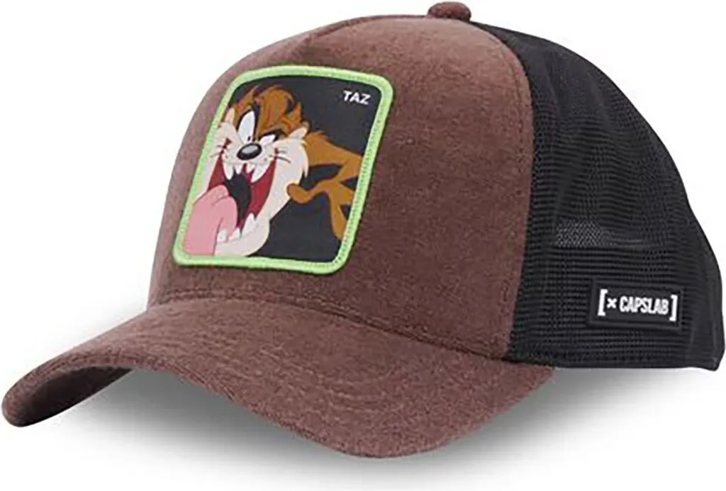 Casquette Trucker Marron Taz3 Capslab Design Original Looney Tunes Homme