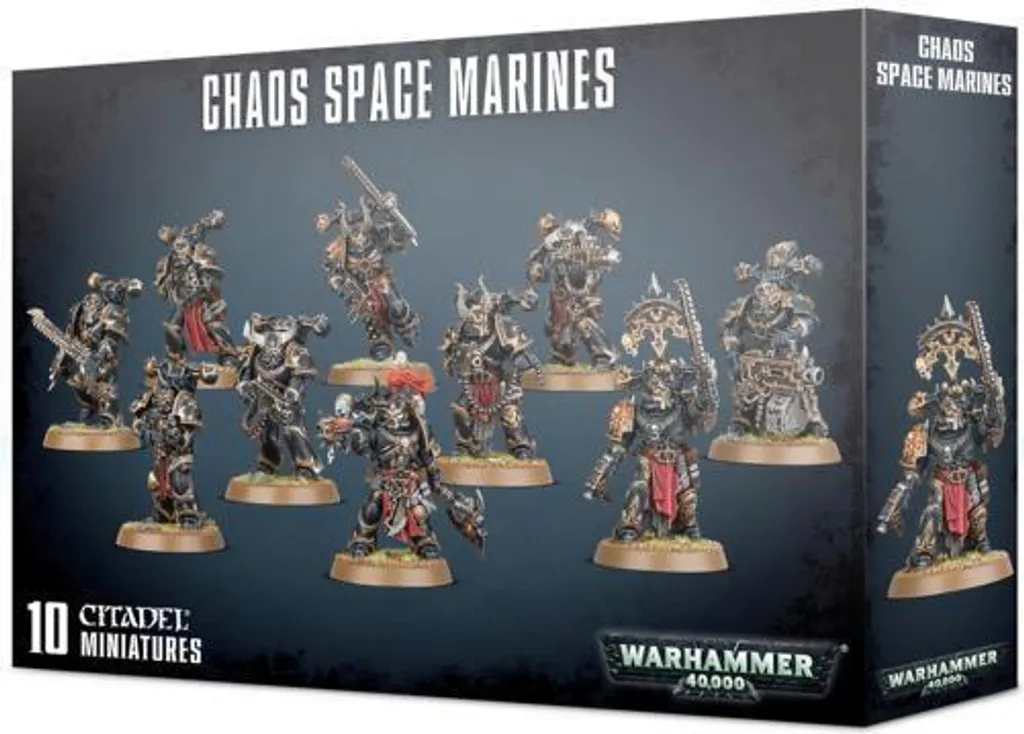 Chaos Space Marines Légionnaires : 10 Figurines Plastique à Peindre