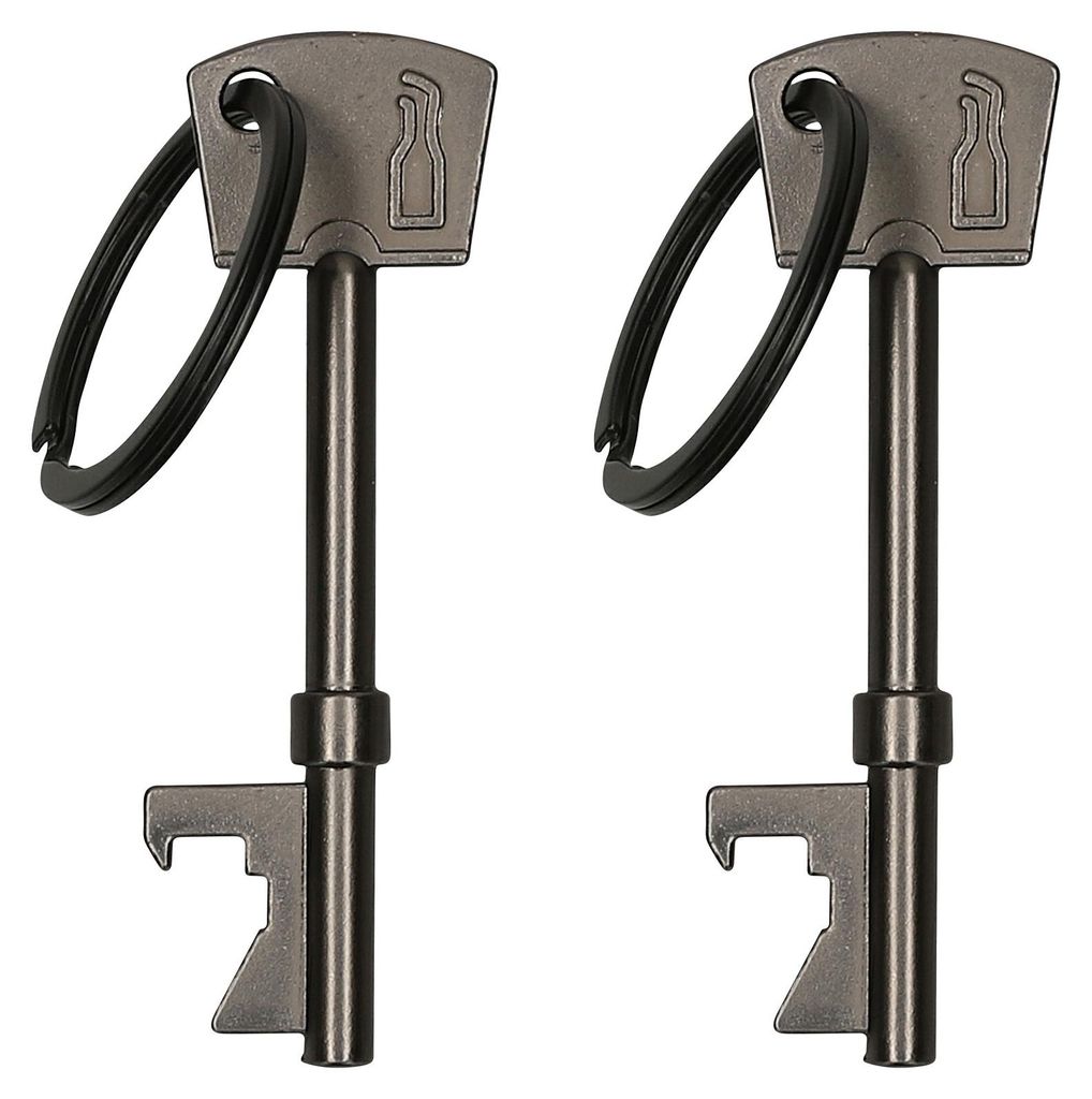 kwmobile 2x Flaschenöffner in Schlüsselform - Bottle Opener Set - Aluminium Schlüsselanhänger - Kronkorken Öffner für Bier Soda Soft Drinks -...