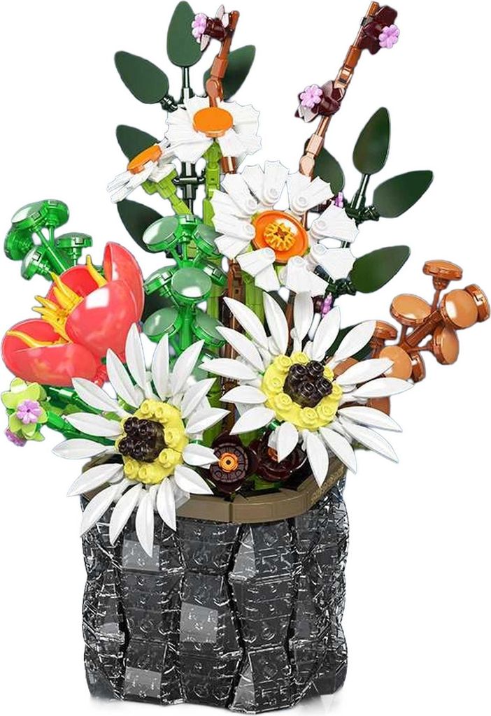 Mould King 24107 Pâquerette Pot de fleur briques à pincer Image du produit 