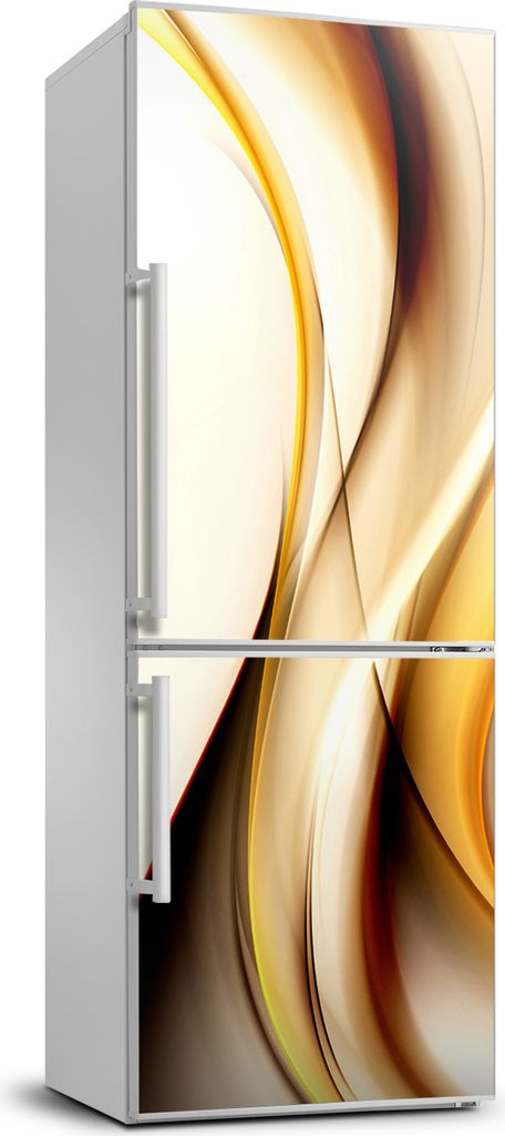 Tulup Kühlschrankdekoration - 70x190 cm - Aufkleber auf dem Kühlschrank - abstrakte Welle