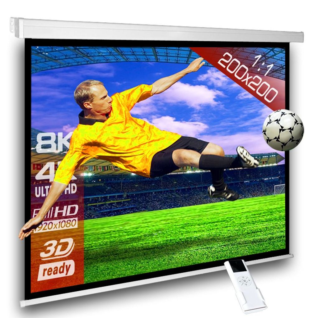 SlenderLine Motorleinwand 200 x 200 cm | 196 x 196 cm Produktbild 