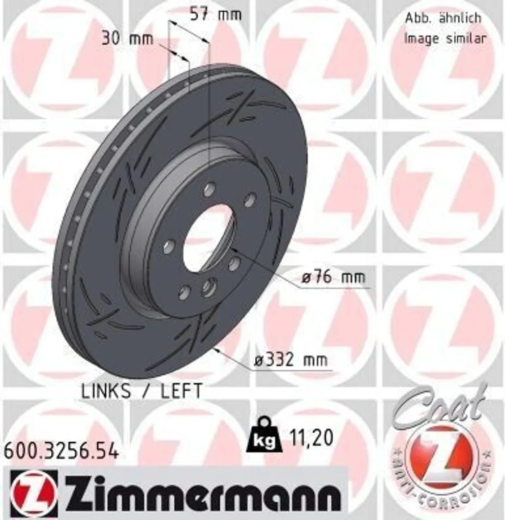 Disque de frein pour Amarok Zimmermann idéal pour charges lourdes