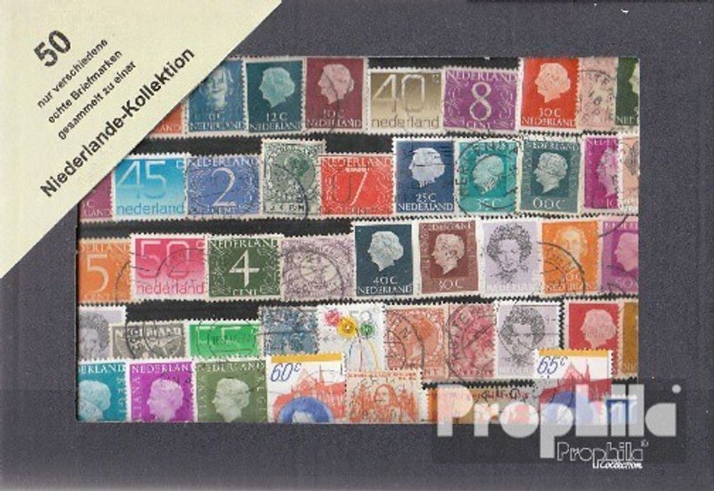 Briefmarken Niederlande 50 verschiedene Marken