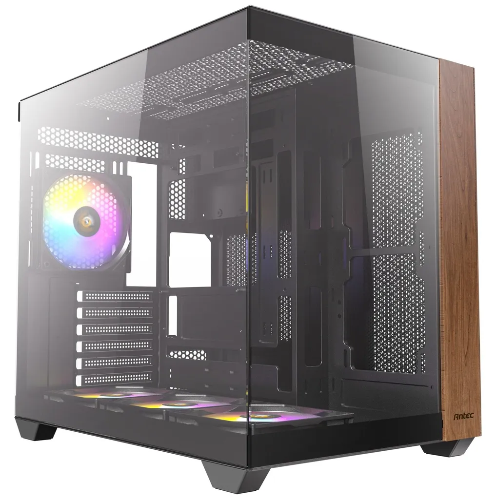 Boîtier PC ATX Antec CX800 Wood Noir Idéal pour Setup Gaming et Création