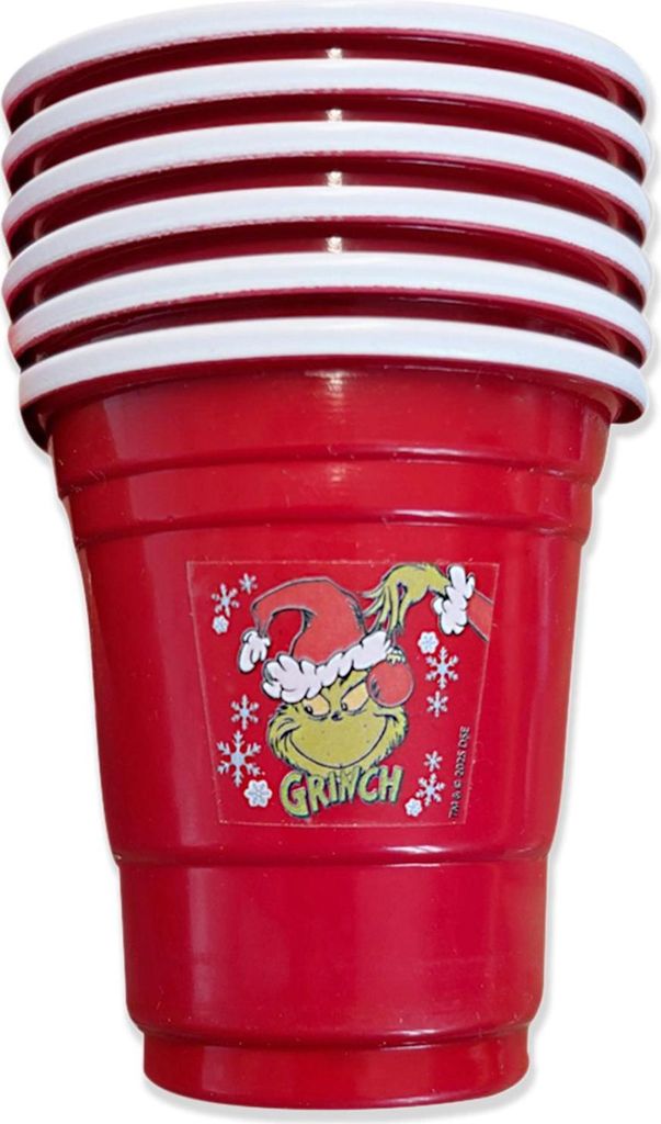 The Grinch Schnapsbecher 6er Set – Partybecher Weihnachten & Silvester