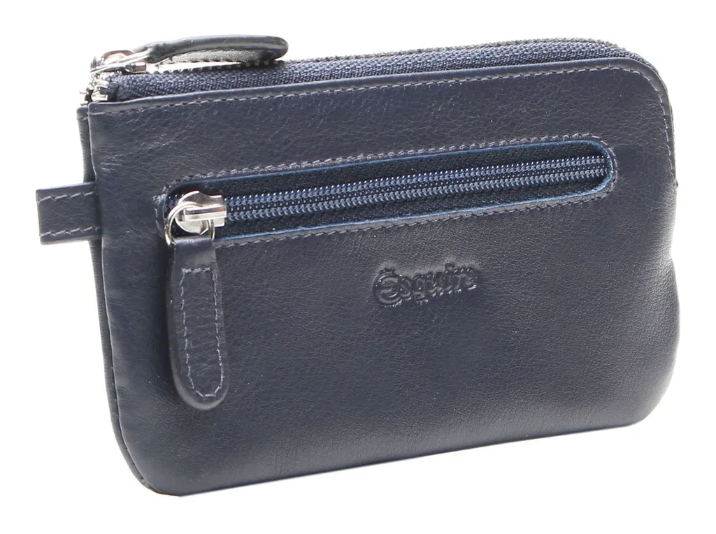 Portachiavi Esquire Viktoria Pelle Navy Blu - Organizzatore con Zip - 2