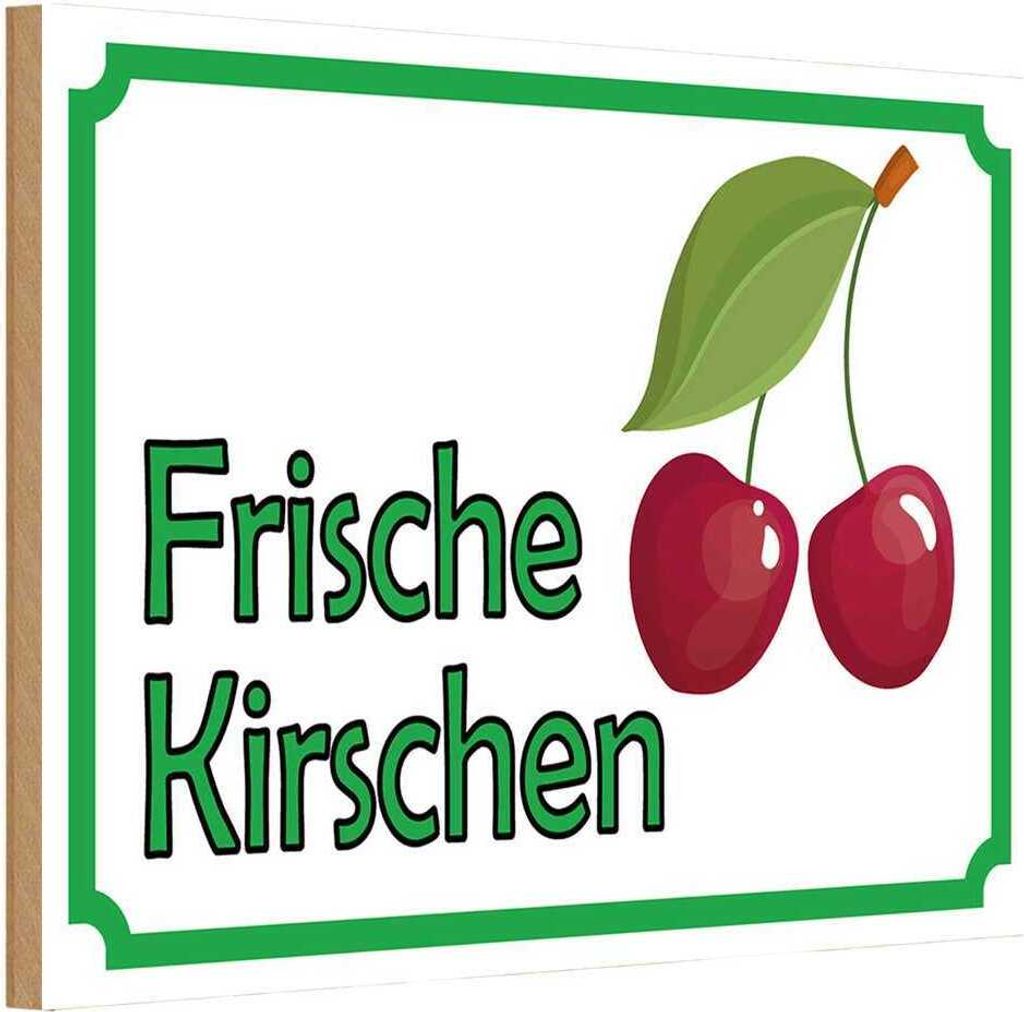 vianmo Holzschild 20x30 cm frische Kirschen Hofladen Marktstand Laden