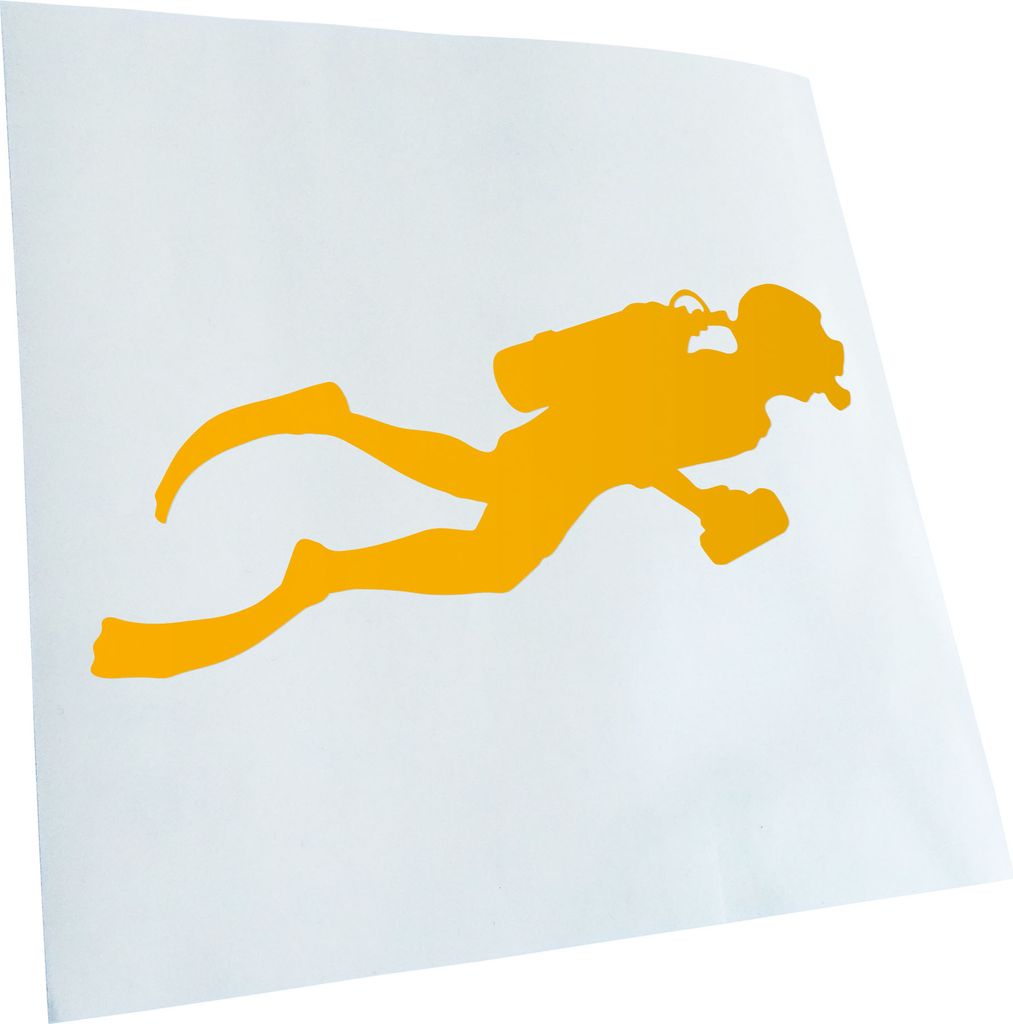 Kiwistar - Autoaufkleber - Taucher Schnorcheln Heckscheibenaufkleber - Aufkleber für Auto Kfz Fahrrad, LKW, Truck Mofa