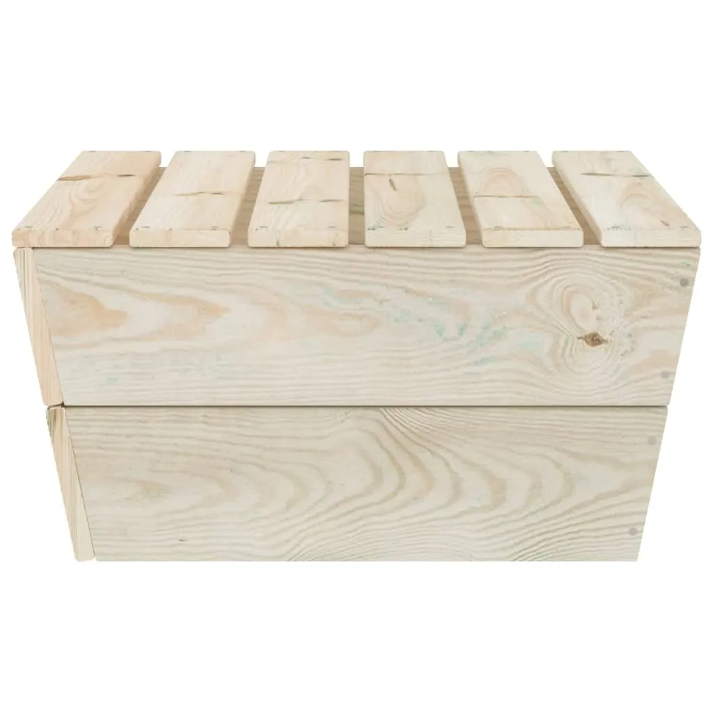 Tavolini Bassi da Esterno in Abete 60x60x30 cm - Set 2 Pezzi Legno Trattato - 4