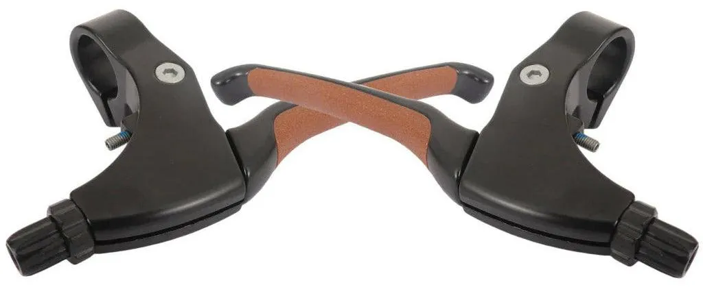 Paire de leviers de frein vélo à rouleau Saccon ergonomie 3 doigts