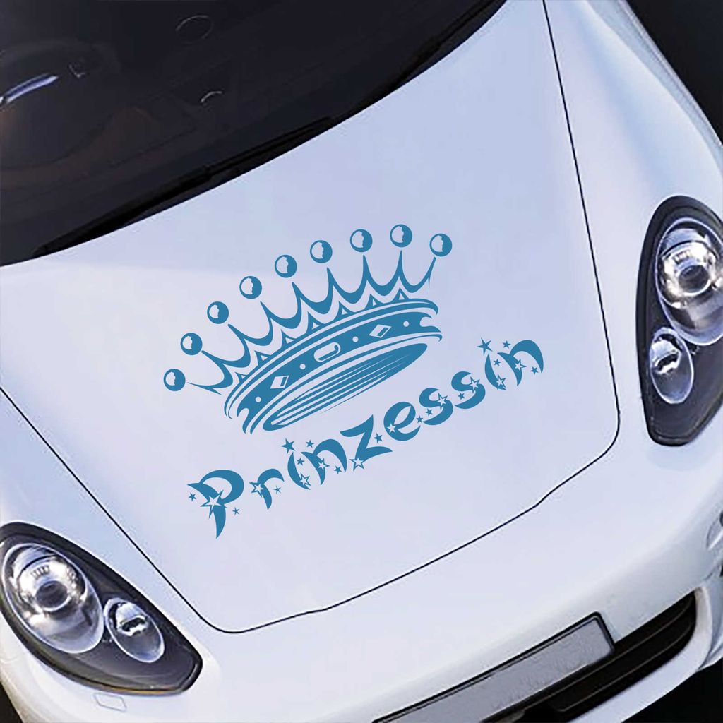 Aufkleber - Autoaufkleber "Prinzessin" 60cm x 36cm hellblau Produktbild 
