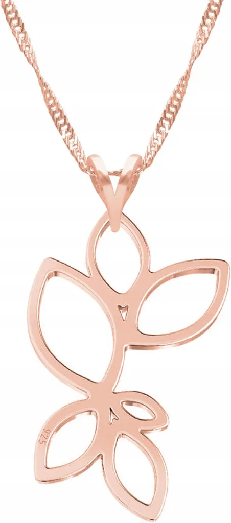 Collana Motivo Foglia Argento S925 Oro | Lavorazione Prestigio 55cm