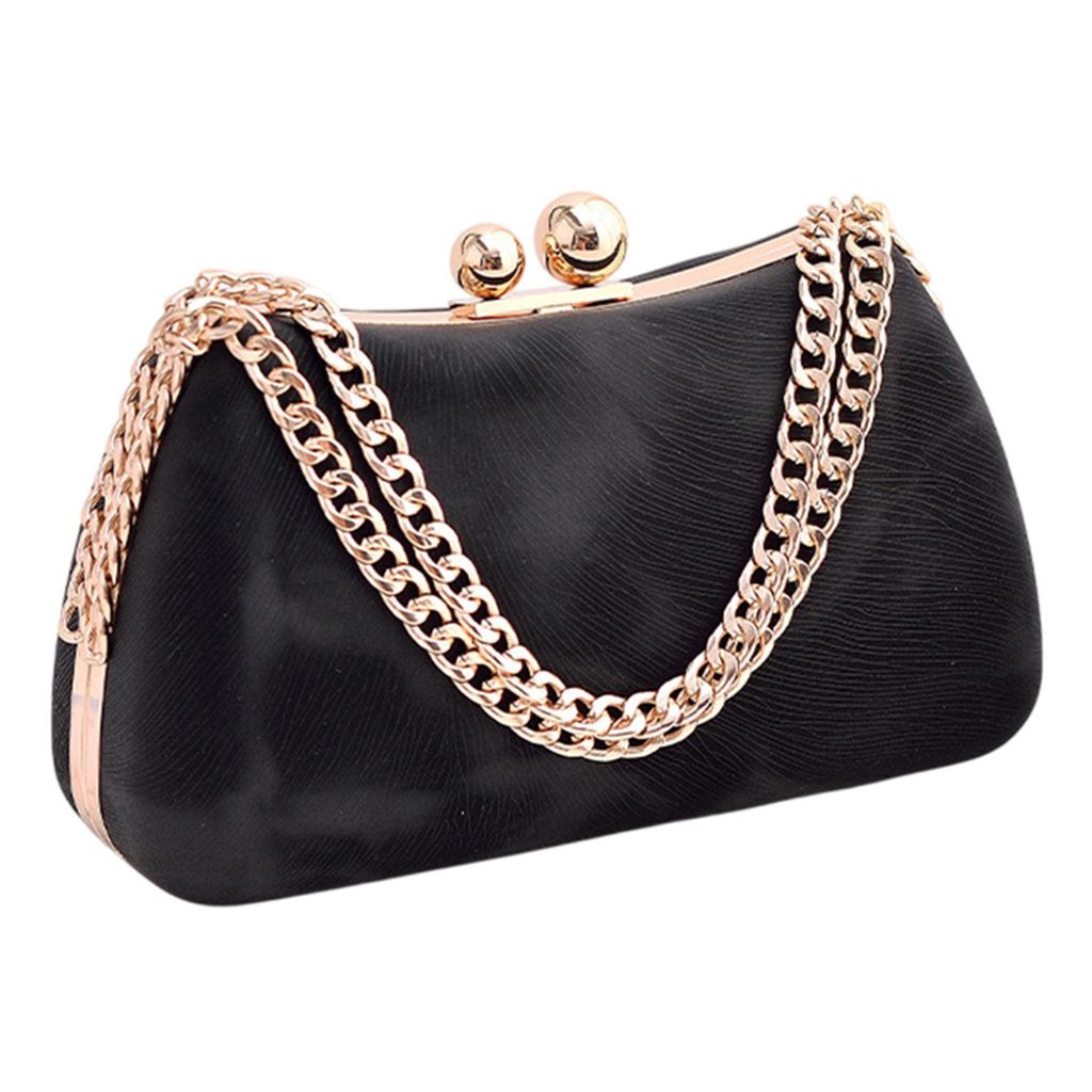 Damen Abendtasche, Elegant Handtasche für Hochzeit Wedding Prom Party, Schwarz