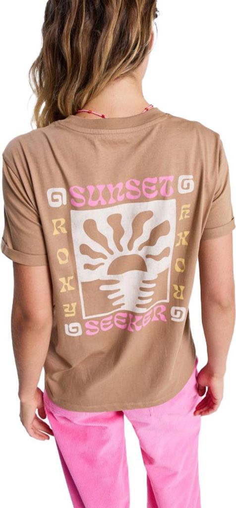 Roxy Damen T-Shirt OCEANREGULAR POSTER, Größe:XS, Farben:woodsmoke