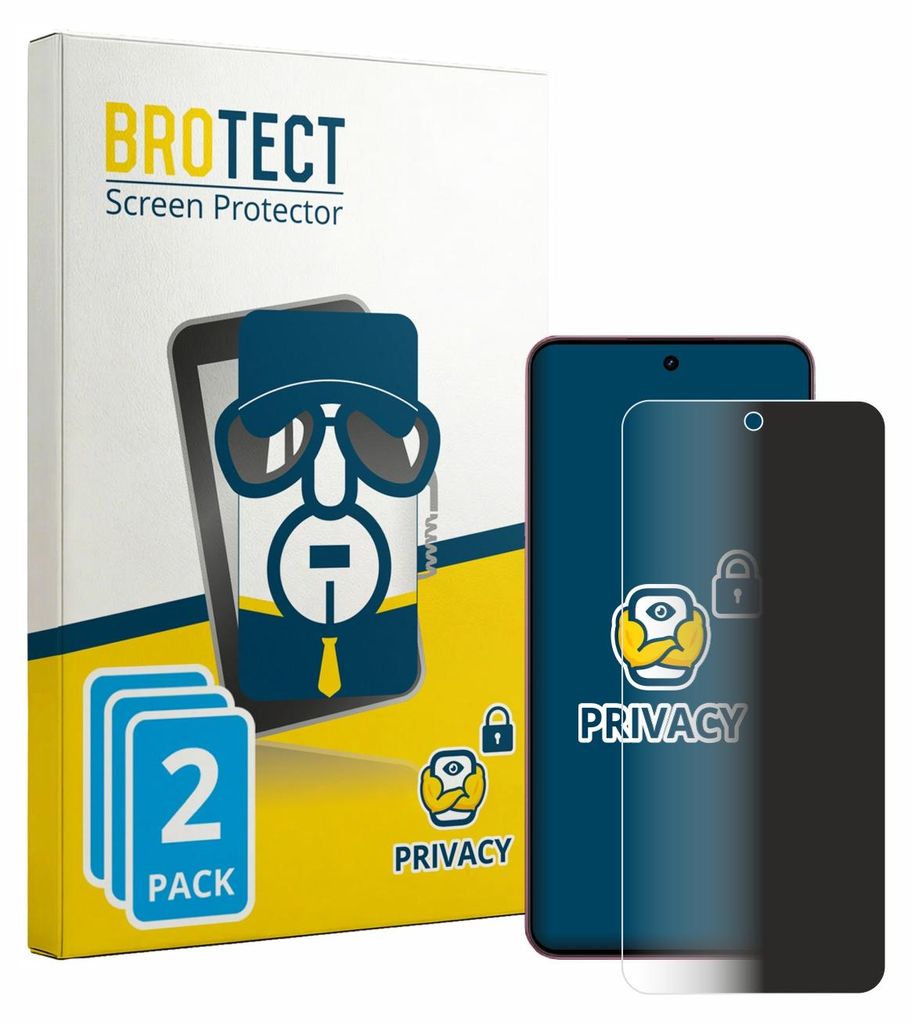 2x BROTECT Sichtschutzfolie für realme P4 Lite Anti-Spy Privacy Sichtschutz Blickschutz Folie Blaulicht-Schutz