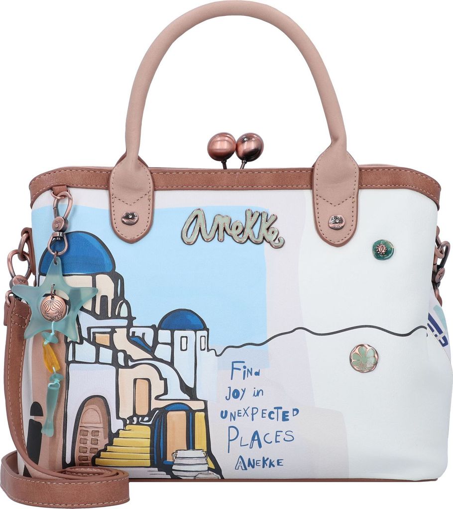 Anekke Kurzgriff Tasche Sunrise 34741-061 hellbeige/blau Produktbild 