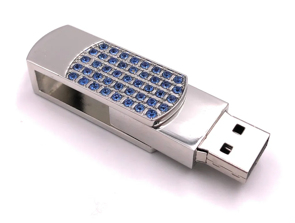 Idea Regalo Onwomania USB 64GB Divertente con Pietre Blu e Argento - 2