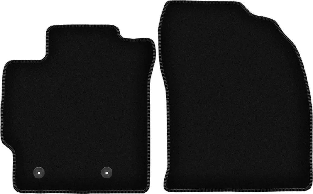 Wielganizator Tappetini anteriori in velluto per Toyota Corolla E16 (2013-2019, berlina, hatchback) neri, set 2 pz, con fissaggi