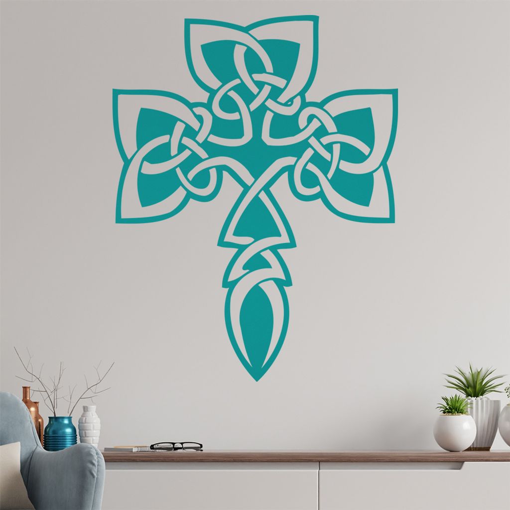 Keltenkreuz Wandtattoo in 6 Größen - Wandaufkleber Wall Sticker - Dekoration, Küche, Wohnzimmer, Schlafzimmer, Badezimmer