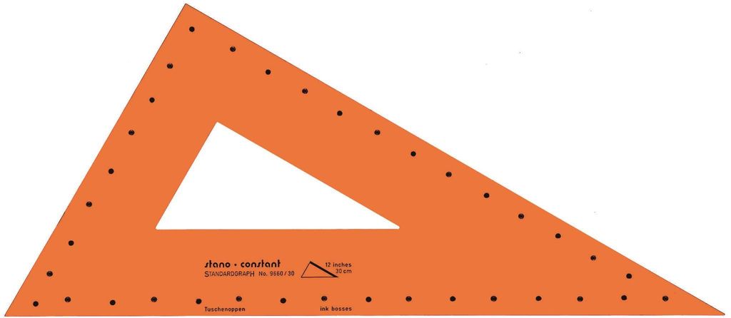Standardgraph Zeichendreieck CONSTANT 60° Hypotenuse 30 cm, PET-G Material