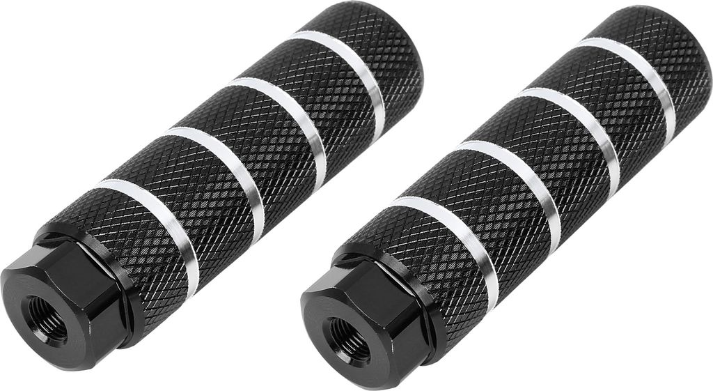 1 Paar Aluminium-Legierung Streifen Zylinderachse hinten Fußrasten Fußstützen für BMX MTB Fahrrad Fit 3/8 Zoll Innendurchmesser schwarz