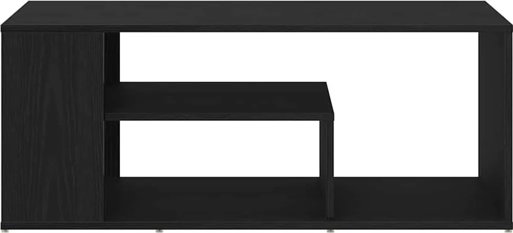 Table basse aspect chêne noir en bois composite résistant vidaXL - 6
