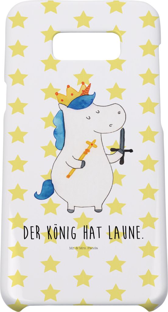 Mr. & Mrs. Panda Samsung Galaxy S8 plus Handyhülle Einhorn König mit Schwert - Weiß - Geschenk, Cover, Hülle, Mittelalter, Ritter, Handycover, ...