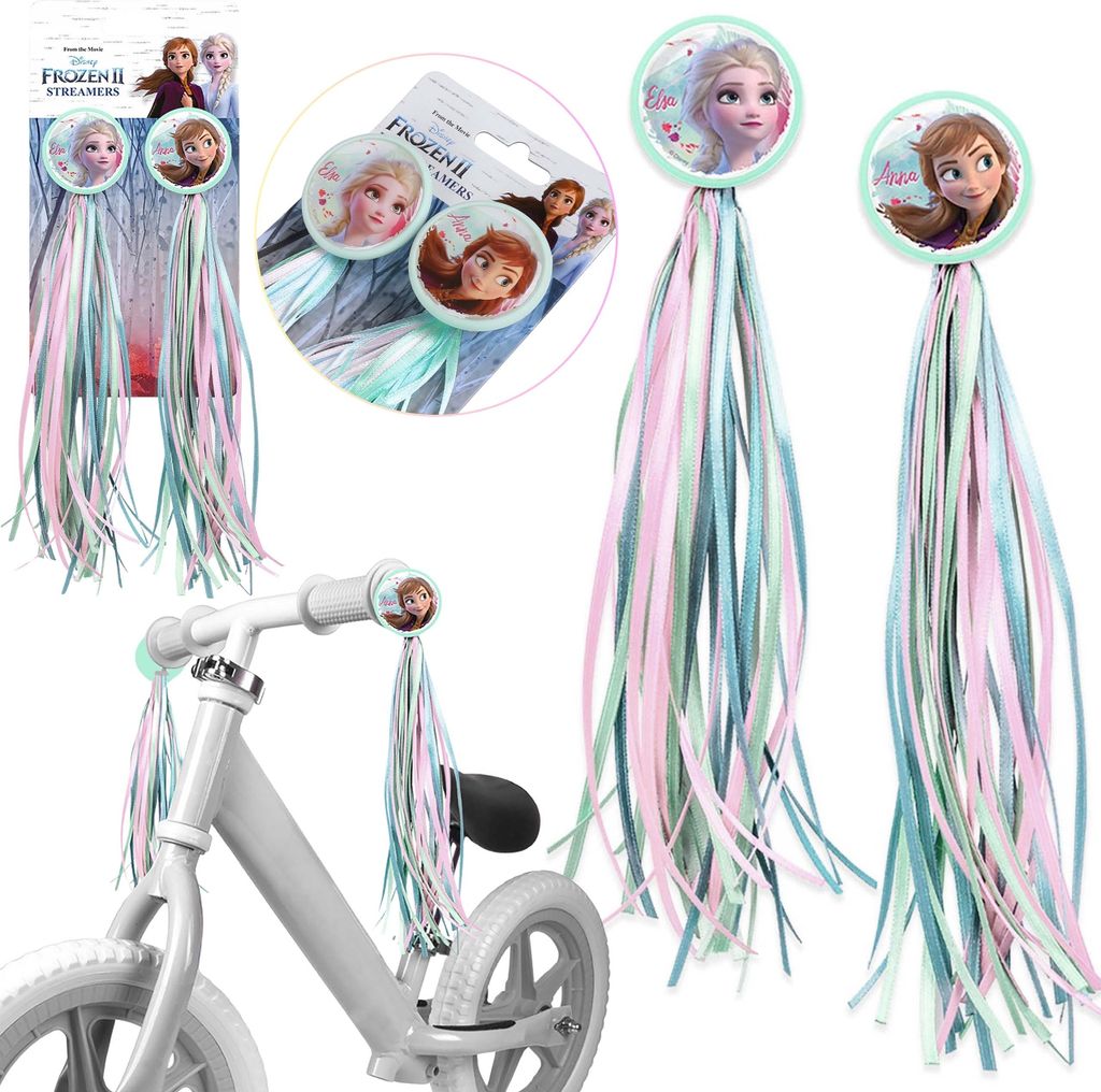 Die Eiskönigin Frozen Elsa und Anna Dekorative Bänder LUFTSCHLANGEN für Lenker von Fahrrädern, Scootern für Kinder 2 Stück