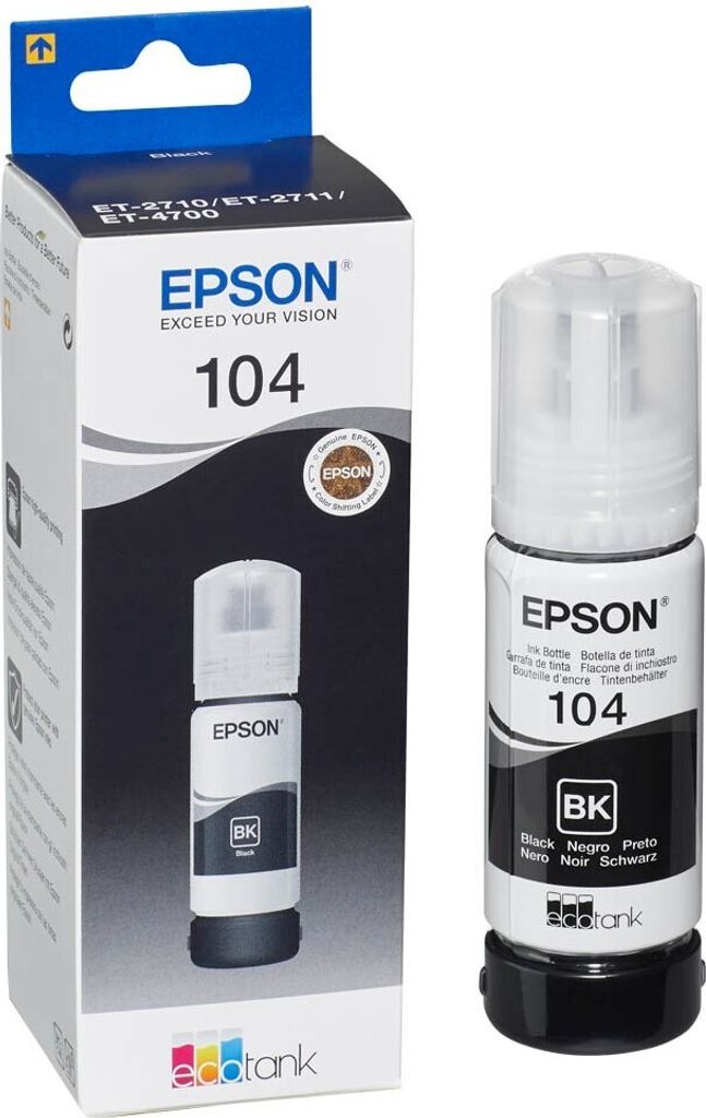 Epson 104 EcoTank, Originální, Černá, Epson, EcoTank Obrázek produktu 