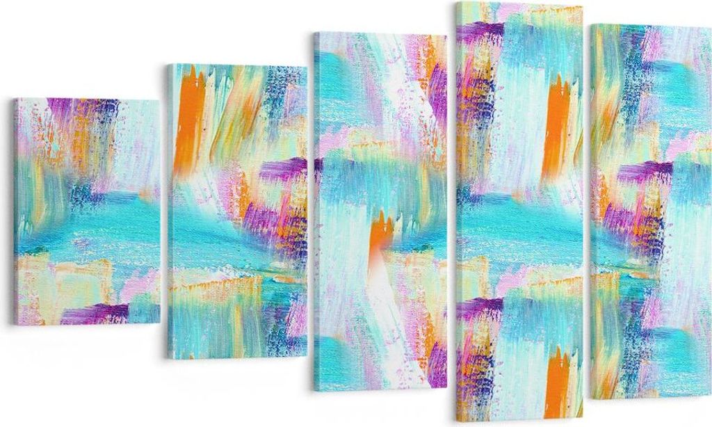 Bild auf Leinwand - Leinwandbild - Abstraktion modern - 100x60cm - Wand Bild - Wanddeko - Leinwanddruck - Bilder - Kunstdruck - Wanddekoration - Le...