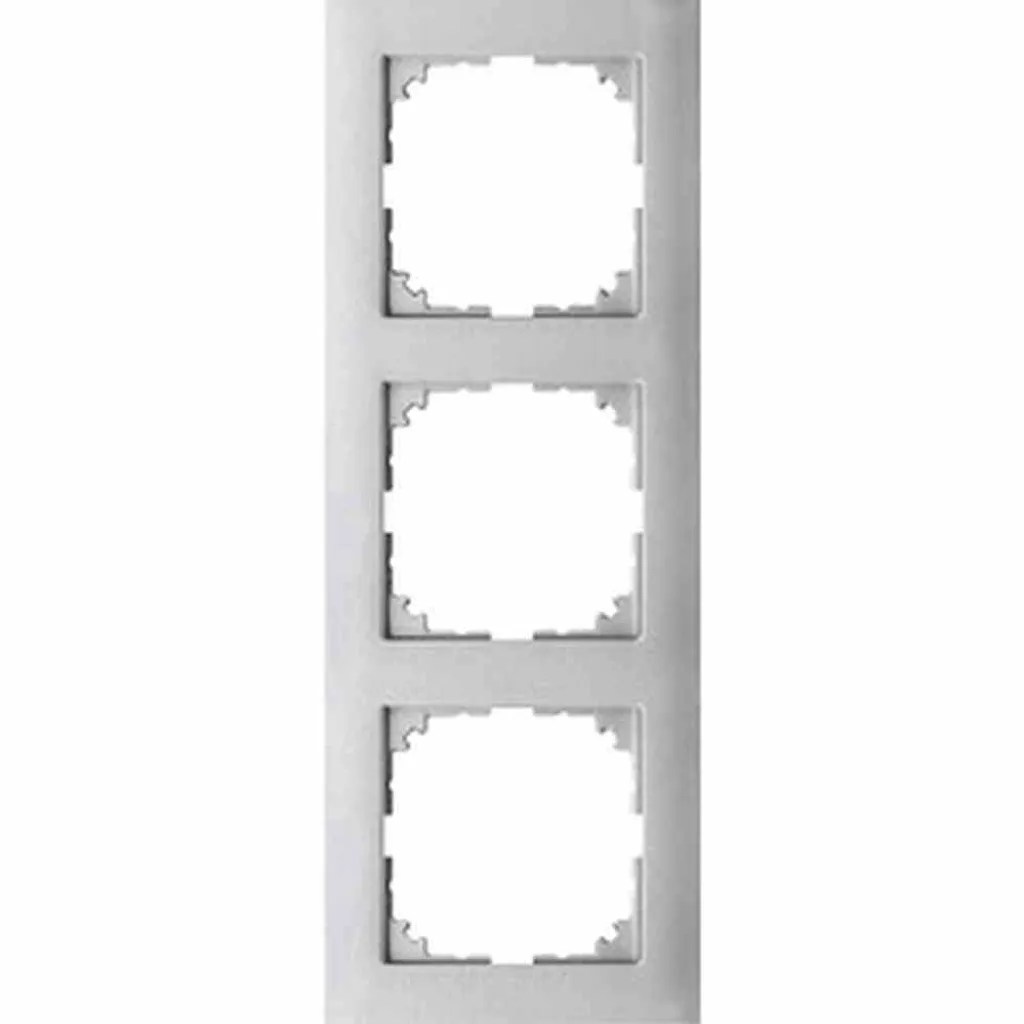 Plaque Merten System Design Aluminium MEG4030-3660 2 Postes épure chic