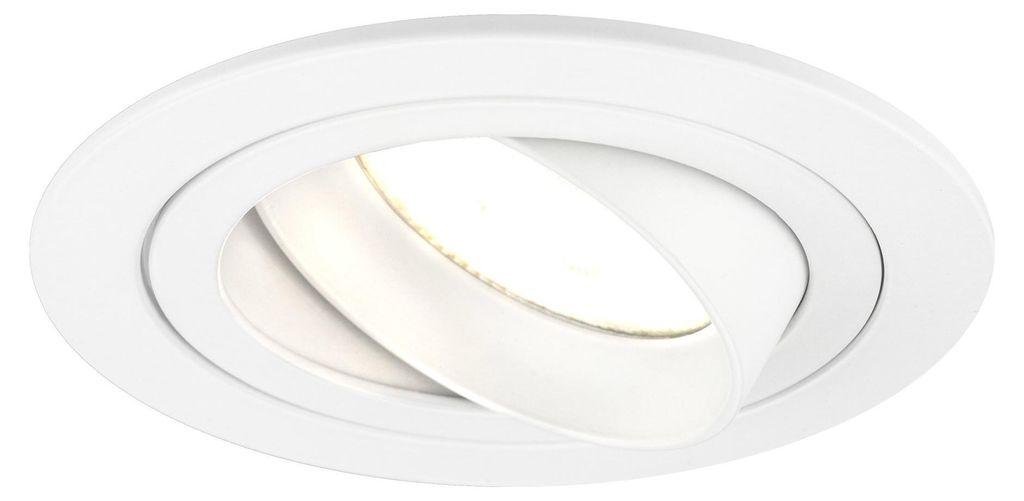 Ledvion LED Einbaustrahler Rund Weiss 3W dimmbar Warmweiss Produktbild 