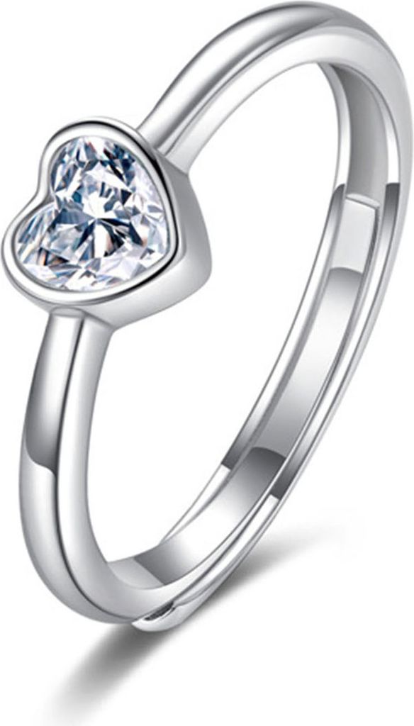 Paar Knuckle Ring Set Strass Herzform Öffnung passendes Paar Ring Set Geburtstagsgeschenk-Damen